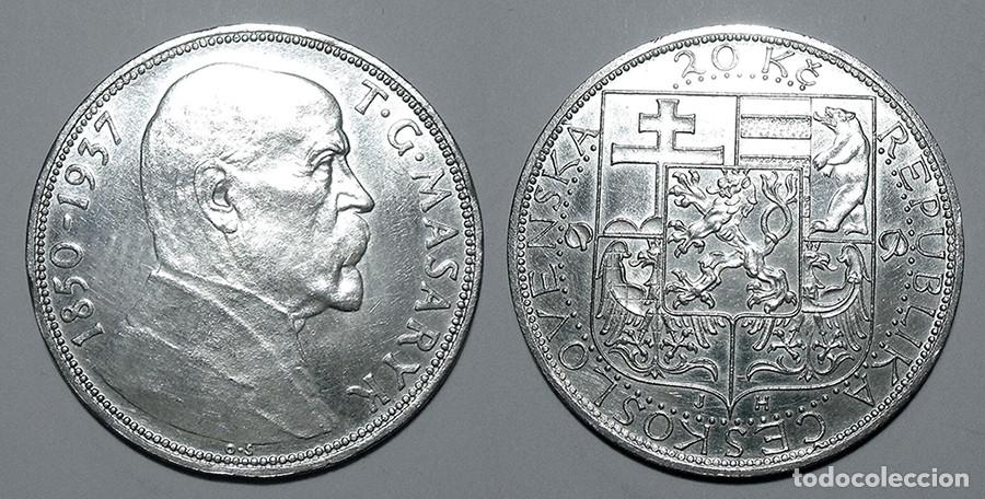 Monete antiche di Europa: CHECOESLOVAQUIA - 20 CORONAS - 1937 - PLATA - NO CIRCULADA - REF: KM#18
