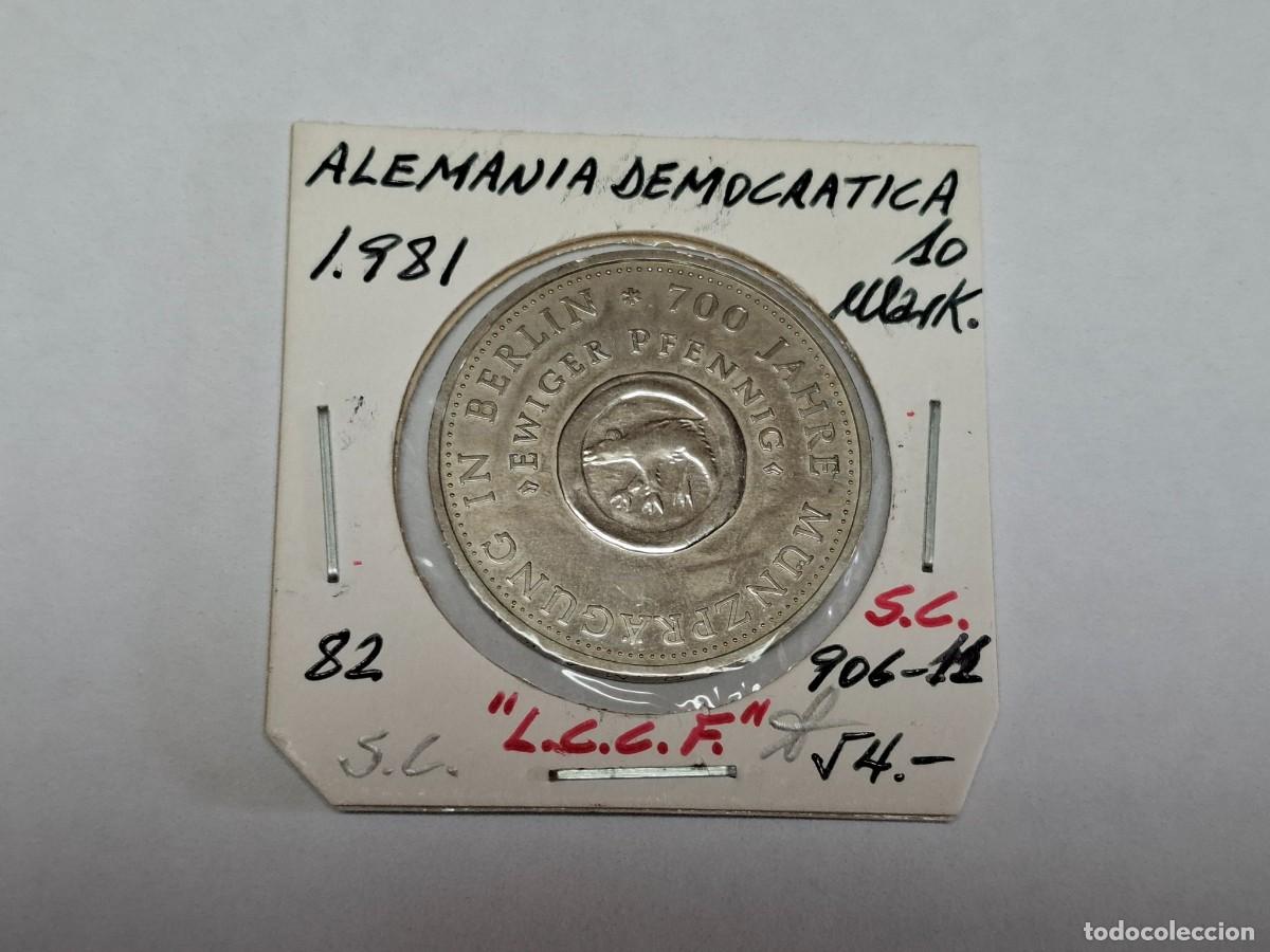 Monedas antiguas de Europa: 10 MARKS de 1981 KM 82 ALEMANIA DEMOCRATICA en SIN CIRCULAR
