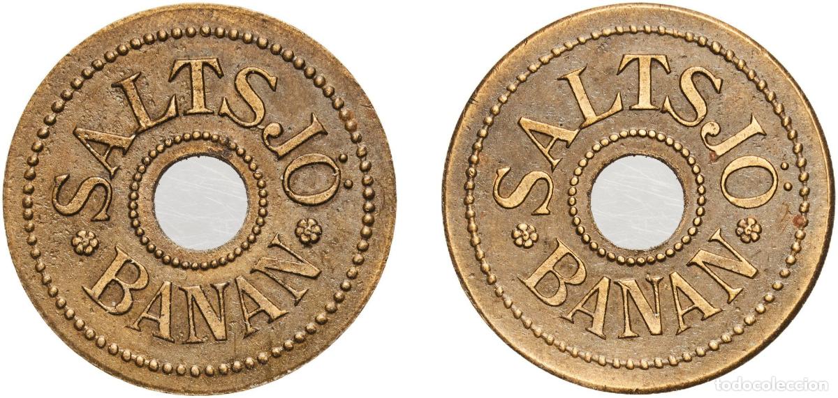 Monedas antiguas de Europa: Sweden Kingdom ND Token - SALTSJ&Ouml;BANAN Copper 4.54g UNC