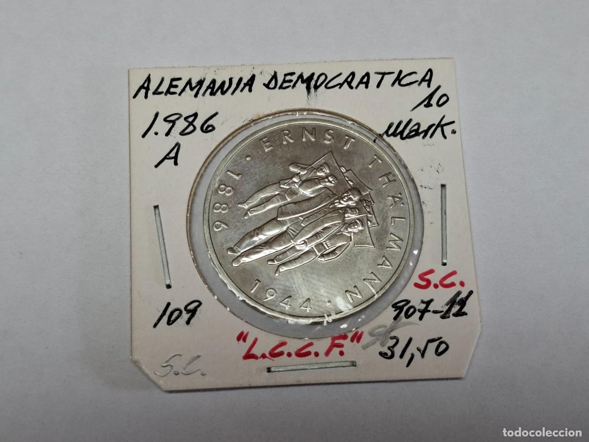 Monedas antiguas de Europa: 10 MARKS de 1986 A KM 109 ALEMANIA DEMOCRATICA en SIN CIRCULAR