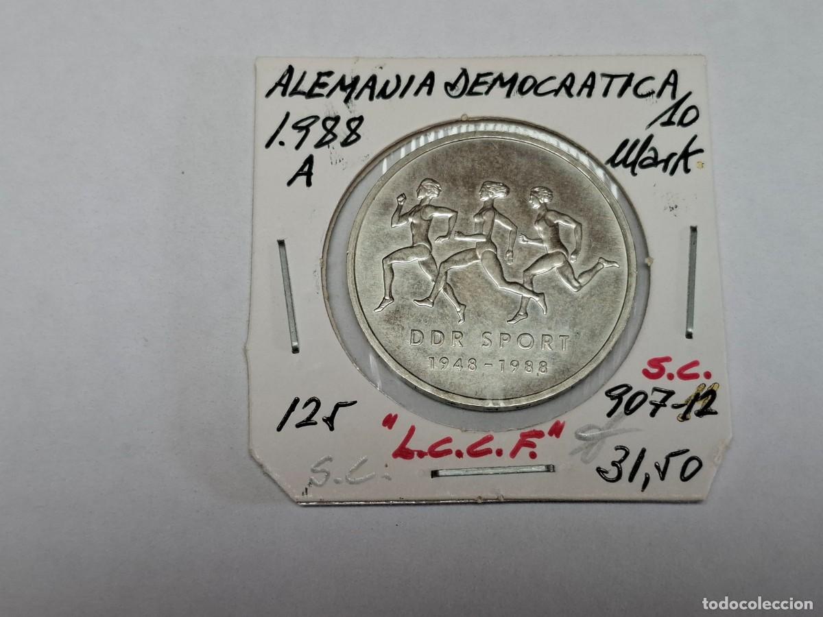 Monedas antiguas de Europa: 10 MARKS de 1988 A KM 125 ALEMANIA DEMOCRATICA en SIN CIRCULAR