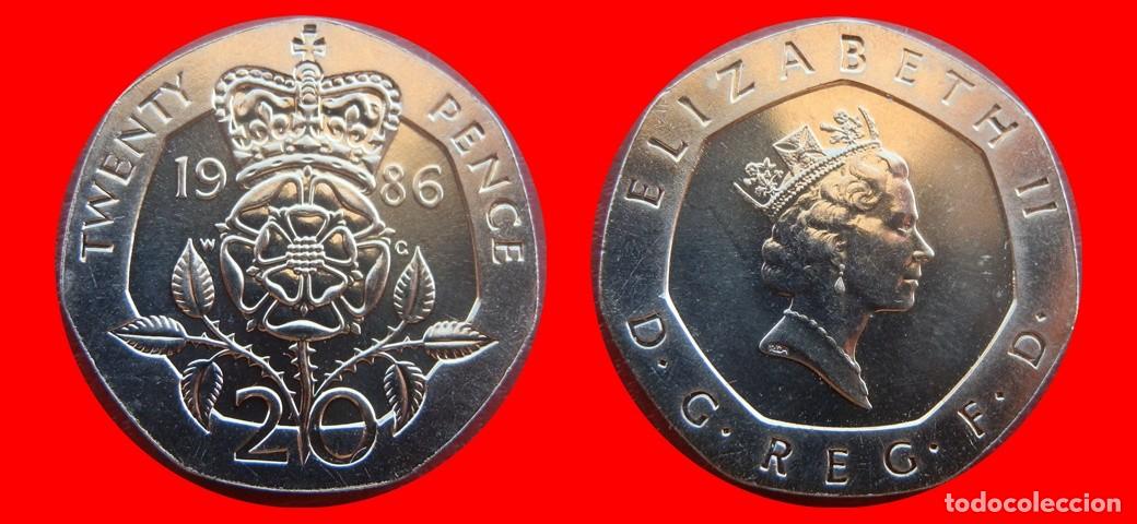 Monedas antiguas de Europa: 20 PENIQUES PENCE 1986 SIN CIRCULAR PROCEDENTE DE BLISTER INGLATERRA REINO UNIDO-9772SC