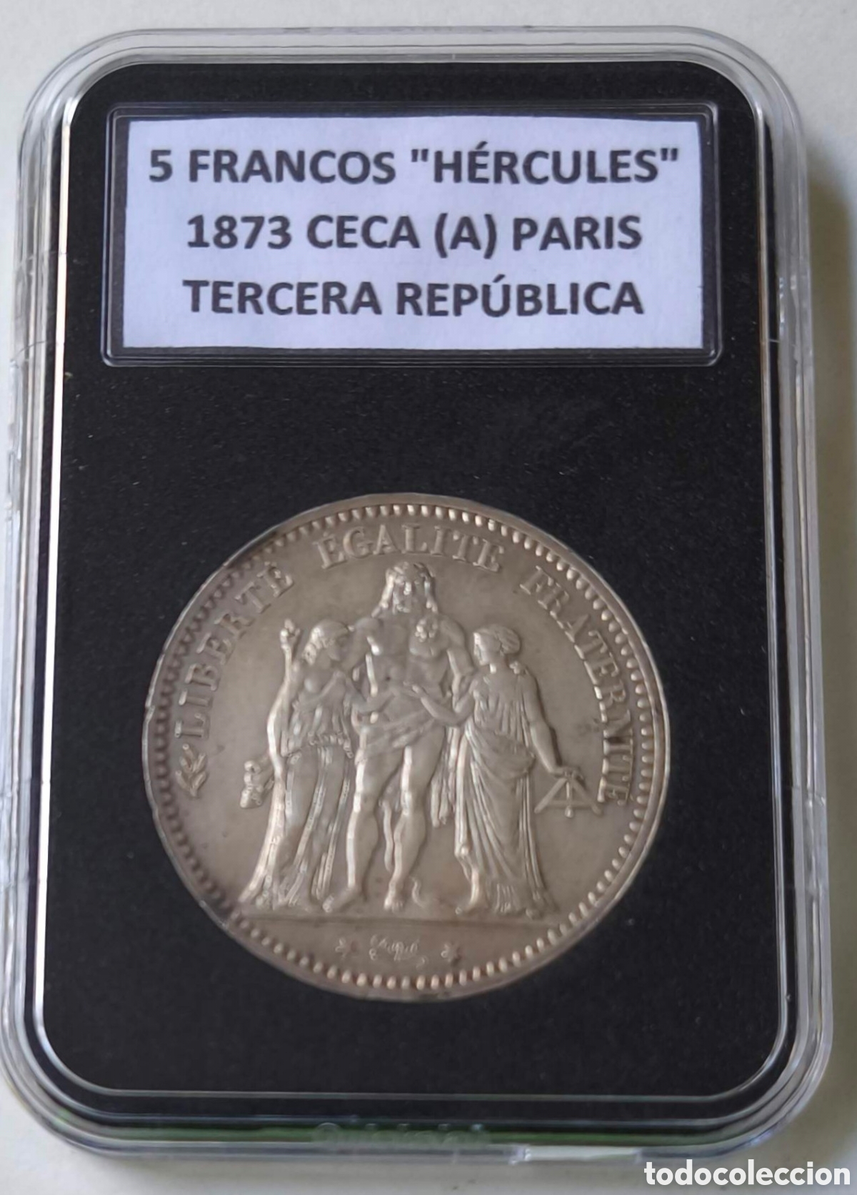 Monedas antiguas de Europa: Francia. 1873. H&eacute;rcules. 5 francos