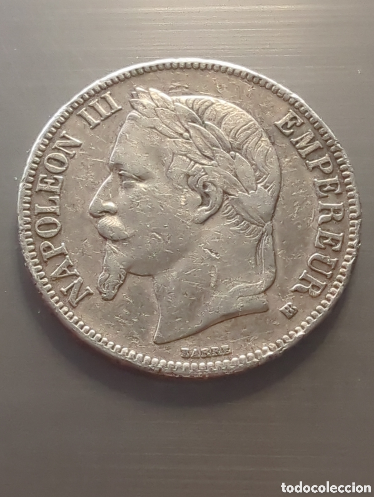 Monedas antiguas de Europa: Napole&oacute;n III 5 francos 1867bb plata