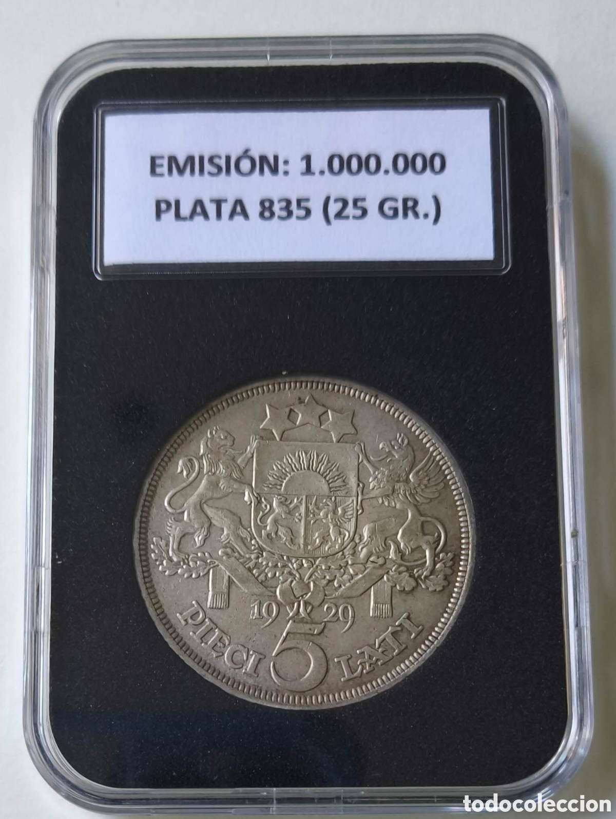 Monedas antiguas de Europa: Letonia.1929. 5 lati - Foto 3