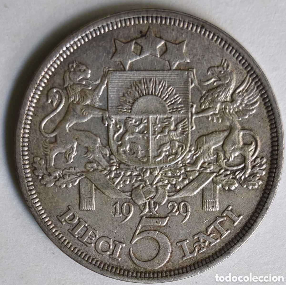 Monedas antiguas de Europa: Letonia.1929. 5 lati - Foto 4