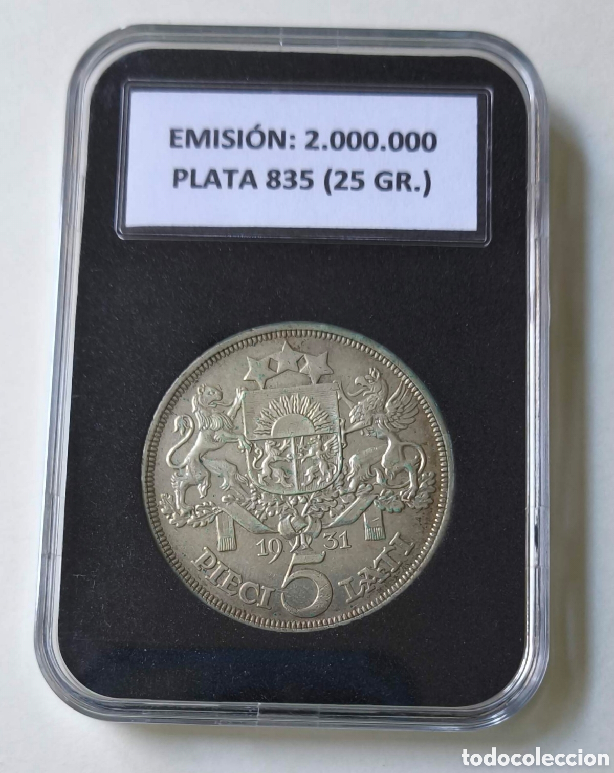 Monedas antiguas de Europa: Letonia. 1931. 5 lati - Foto 3