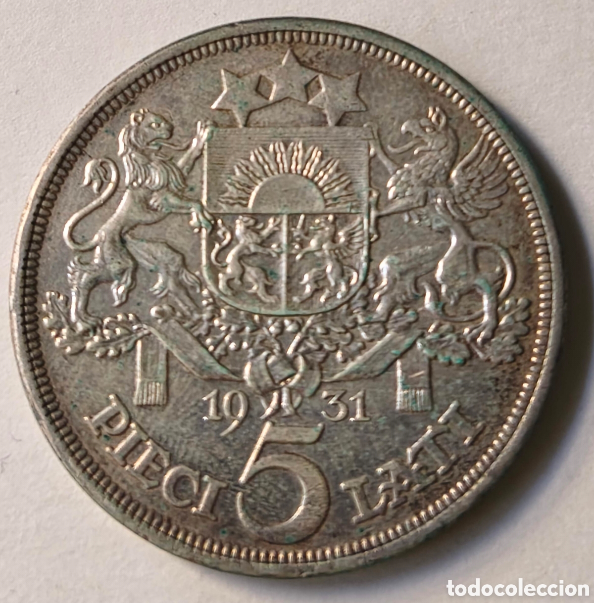 Monedas antiguas de Europa: Letonia. 1931. 5 lati - Foto 4
