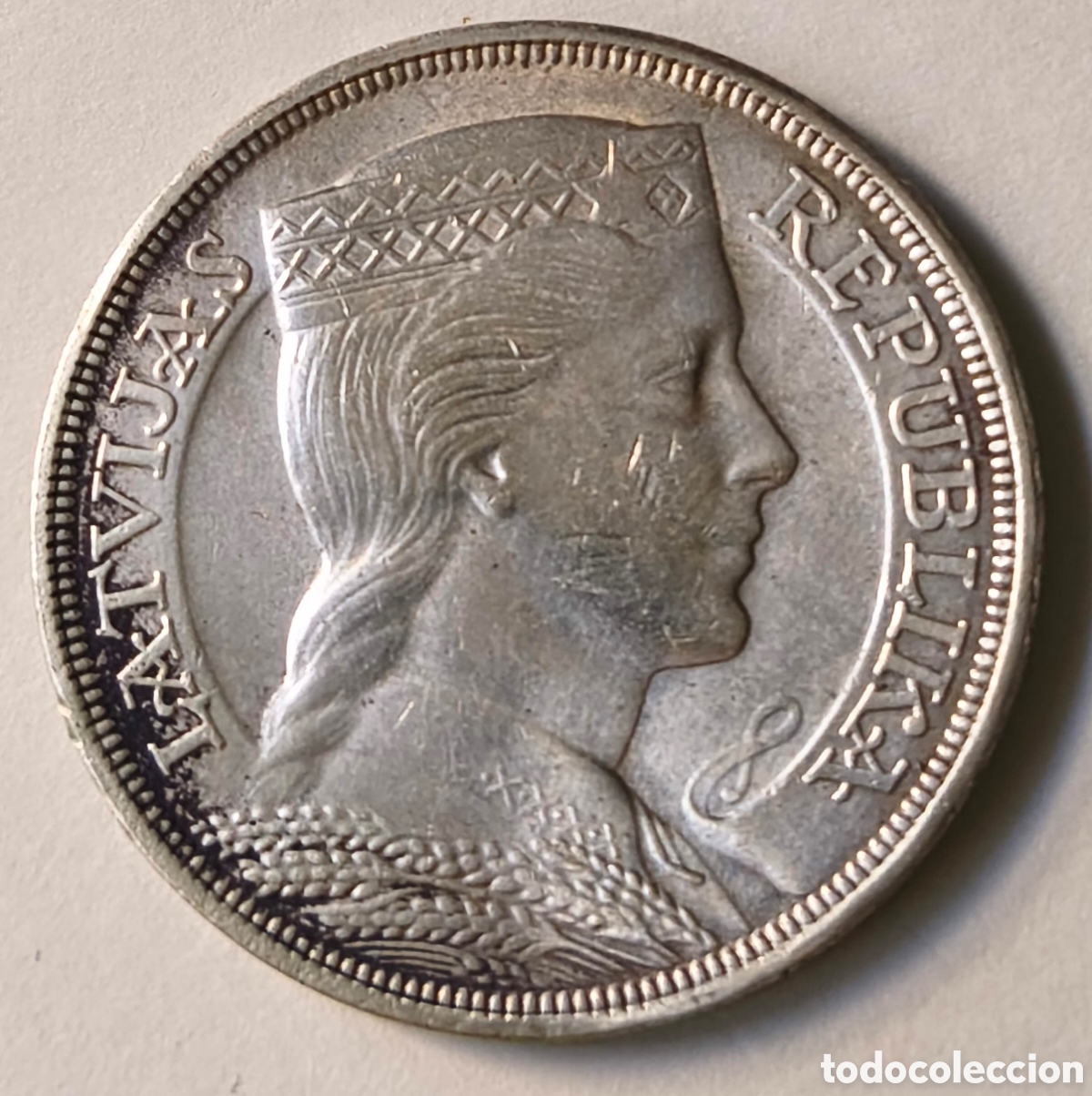 Monedas antiguas de Europa: Letonia. 1931. 5 lati - Foto 2
