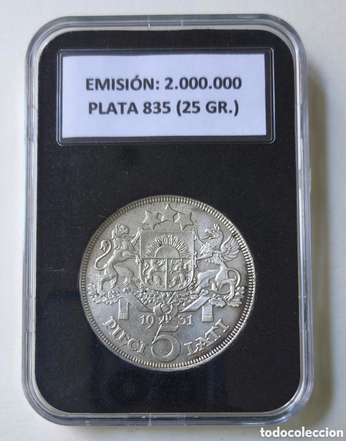 Monedas antiguas de Europa: Letonia. 1931. 5 lati - Foto 3