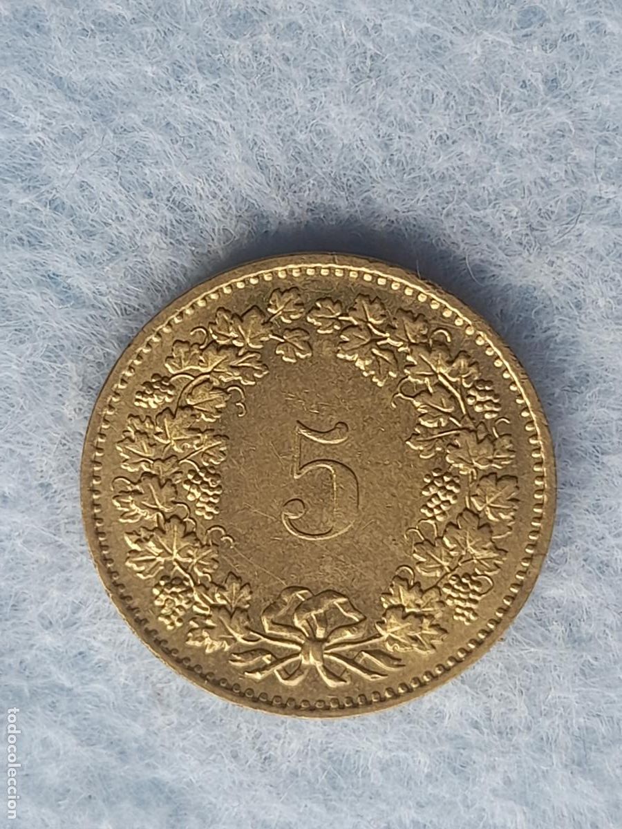 Monedas antiguas de Europa: Suiza. 5 C&eacute;ntimos. A&ntilde;o 1981. - Foto 2
