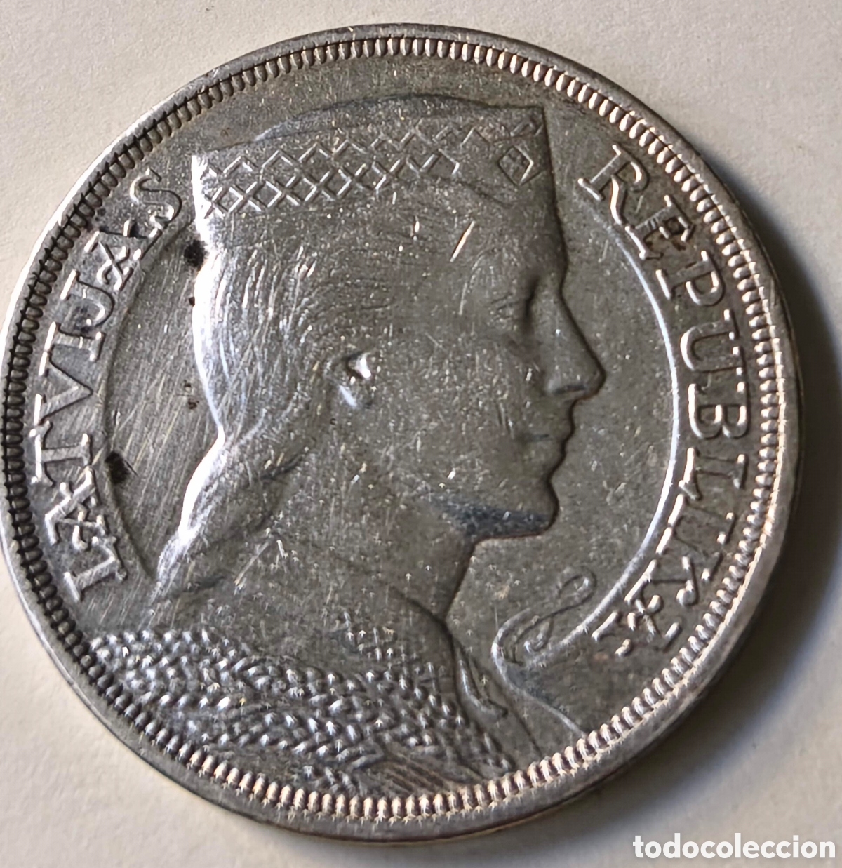 Monedas antiguas de Europa: Letonia. 1932. 5 lati - Foto 2