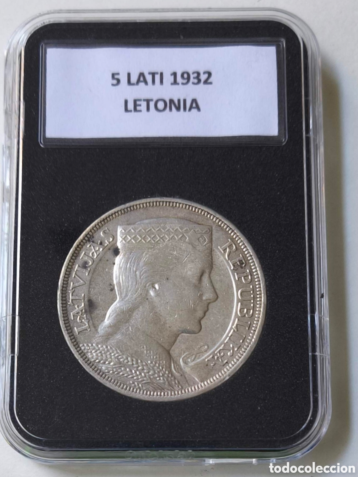 Monedas antiguas de Europa: Letonia. 1932. 5 lati
