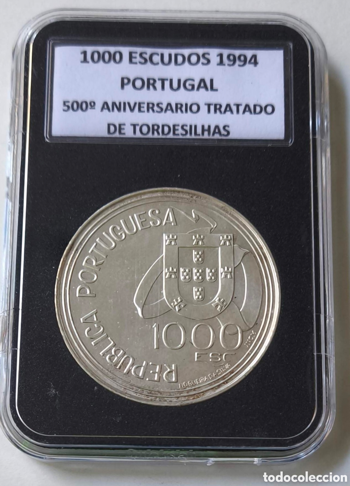 Monedas antiguas de Europa: Portugal. 1994. 1000 escudos. Tratado de Tordesillas