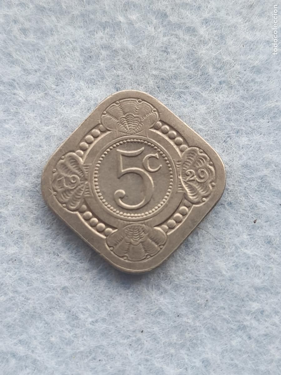Monedas antiguas de Europa: Holanda. 5 C&eacute;ntimos. A&ntilde;o 1929. - Foto 2