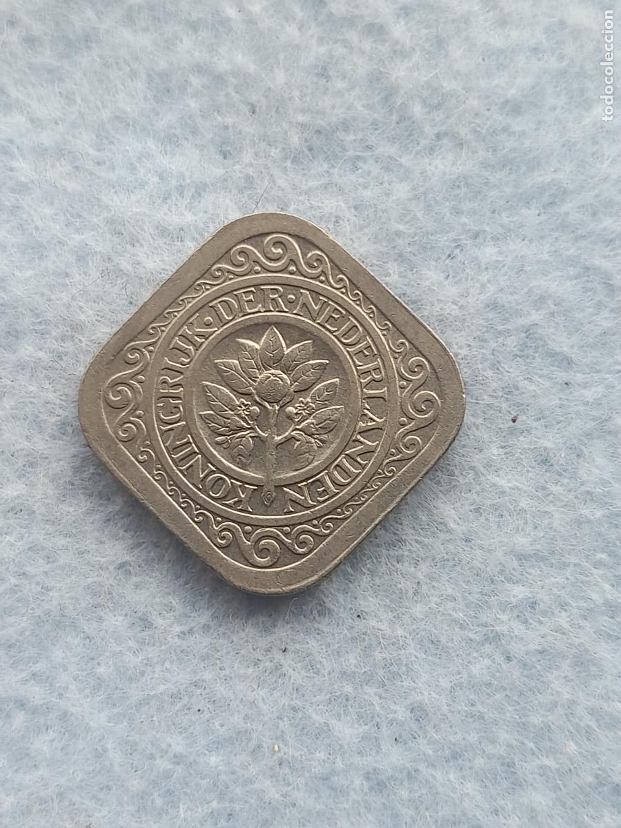 Moedas antigas da Europa: Holanda. 5 C&eacute;ntimos. A&ntilde;o 1929.