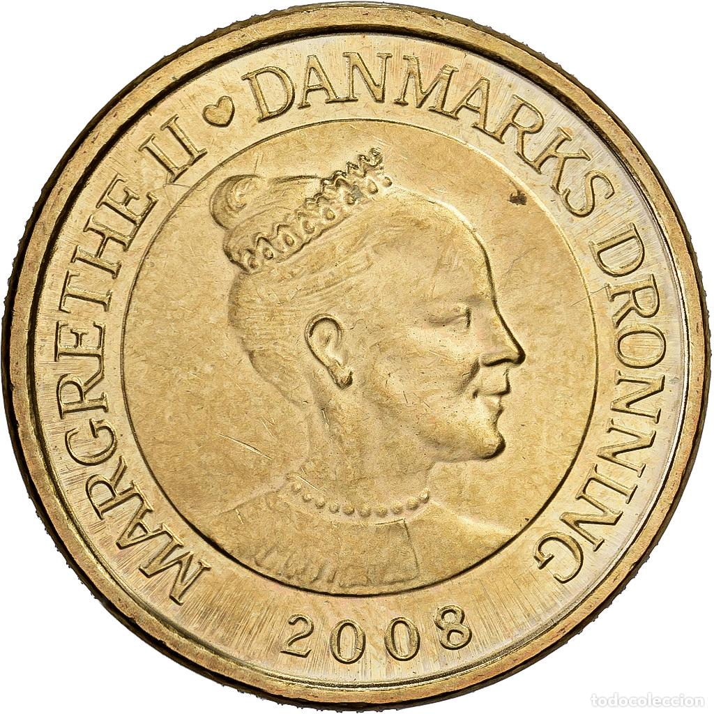 Monedas antiguas de Europa: [#227572] Dinamarca, Margrethe II, 20 Kroner, 2008, Copenhagen, Aluminio - bronce, SC