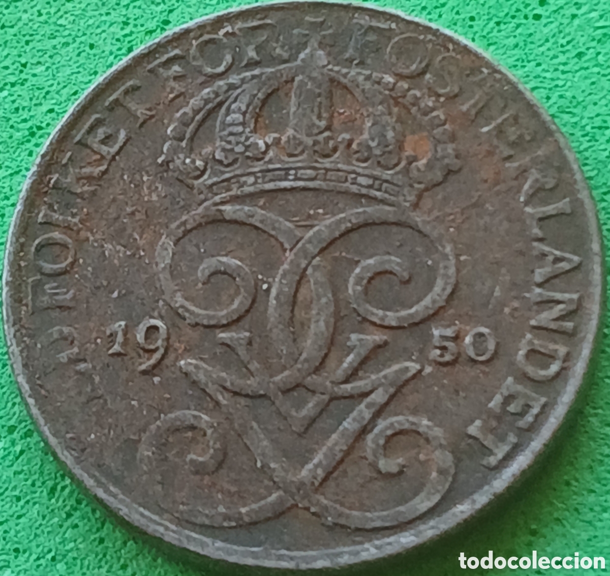 Monedas antiguas de Europa: Suecia 1 ore 1950 km#810