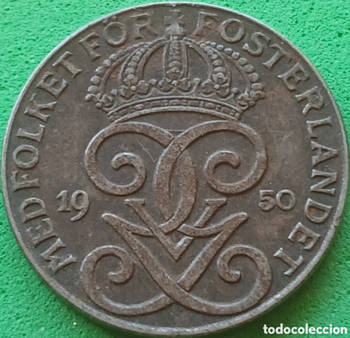 Monedas antiguas de Europa: Suecia 2 ore 1950 km#811