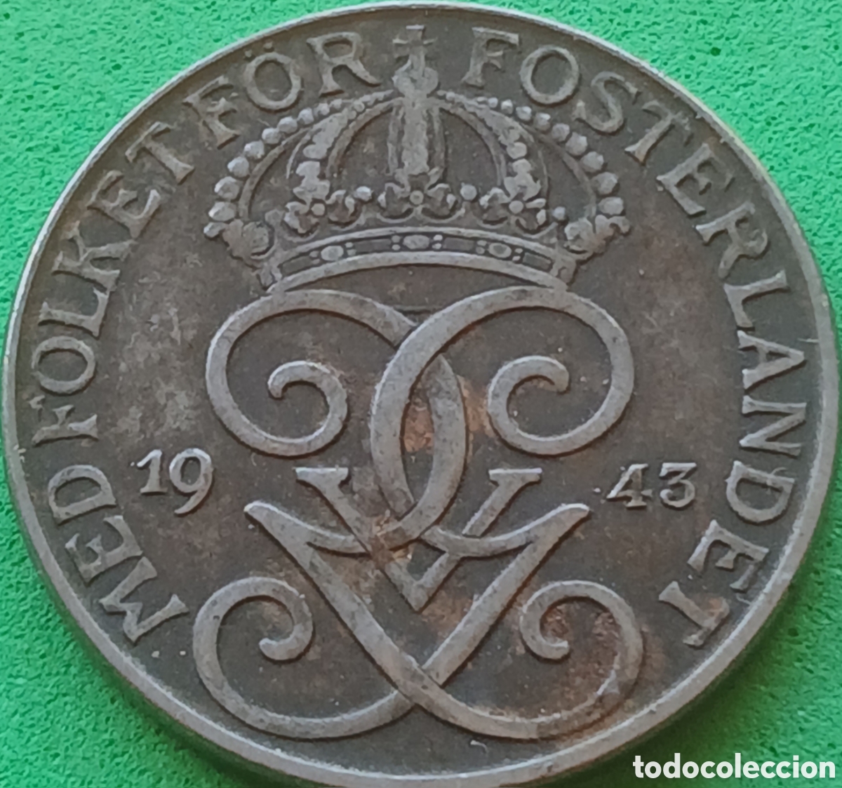 Monedas antiguas de Europa: Suecia 5 ore 1943 km#812