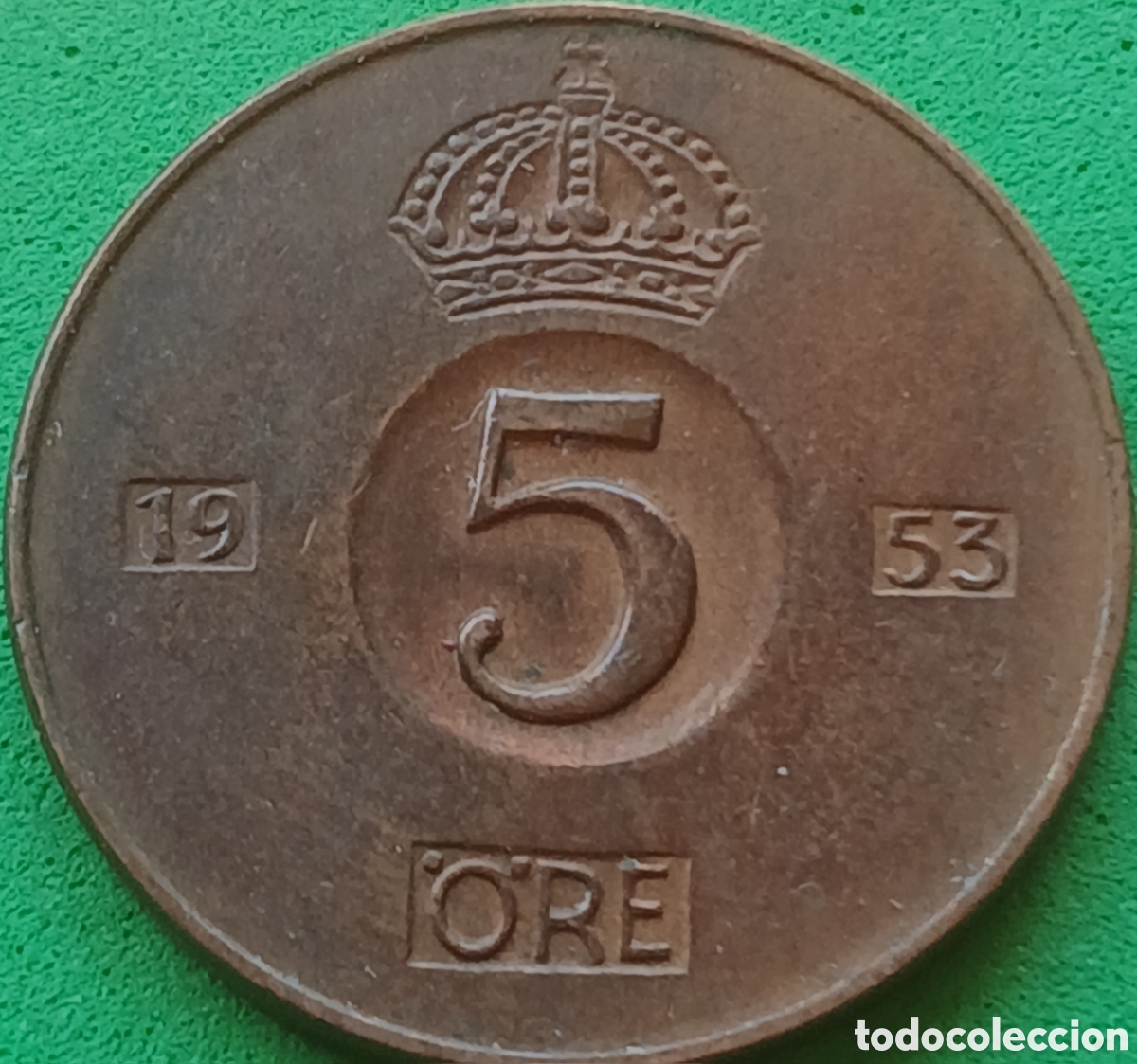 Monedas antiguas de Europa: Suecia 5 ore 1953 km#822