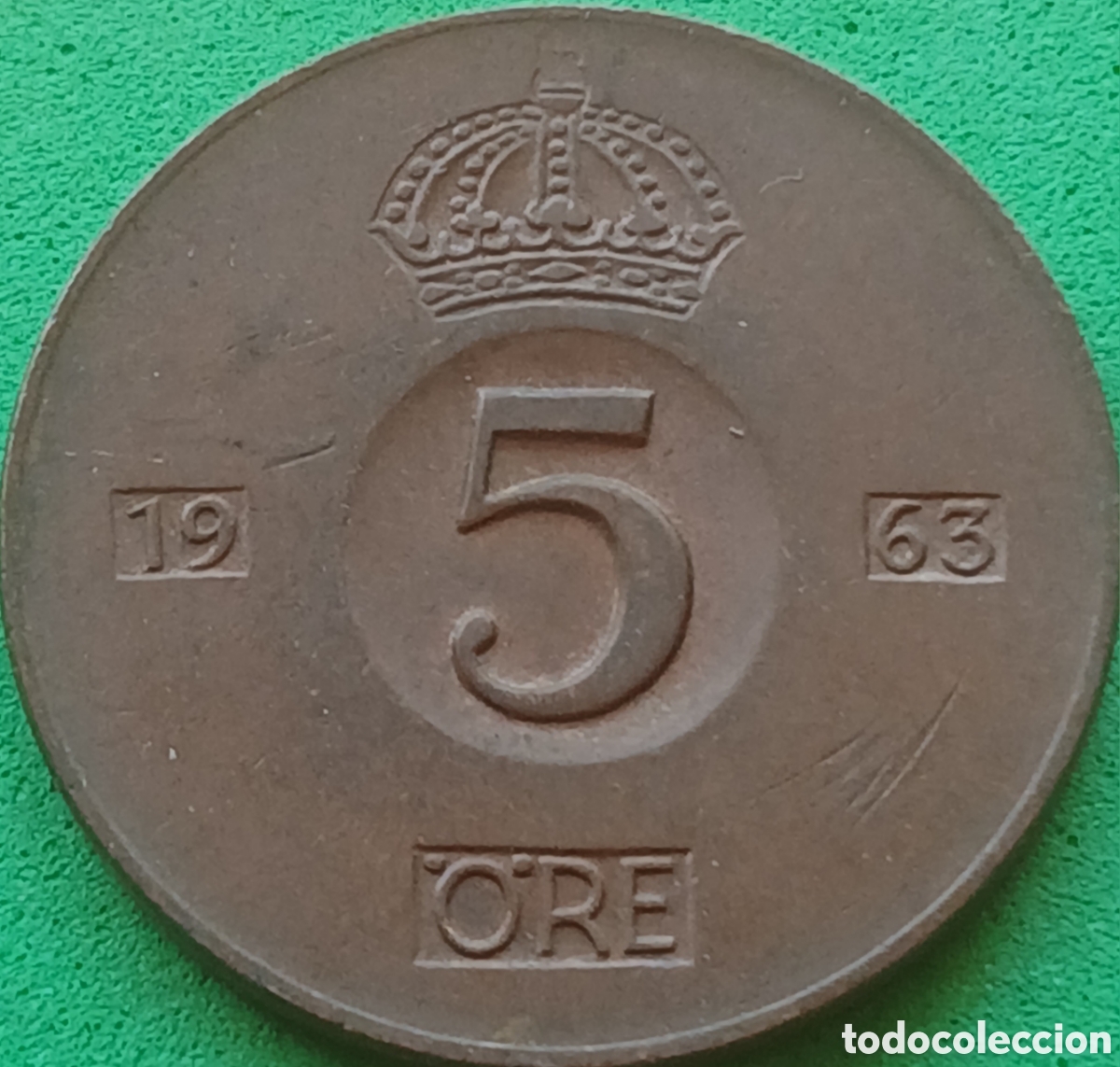 Monedas antiguas de Europa: Suecia 5 ore 1963 km#822