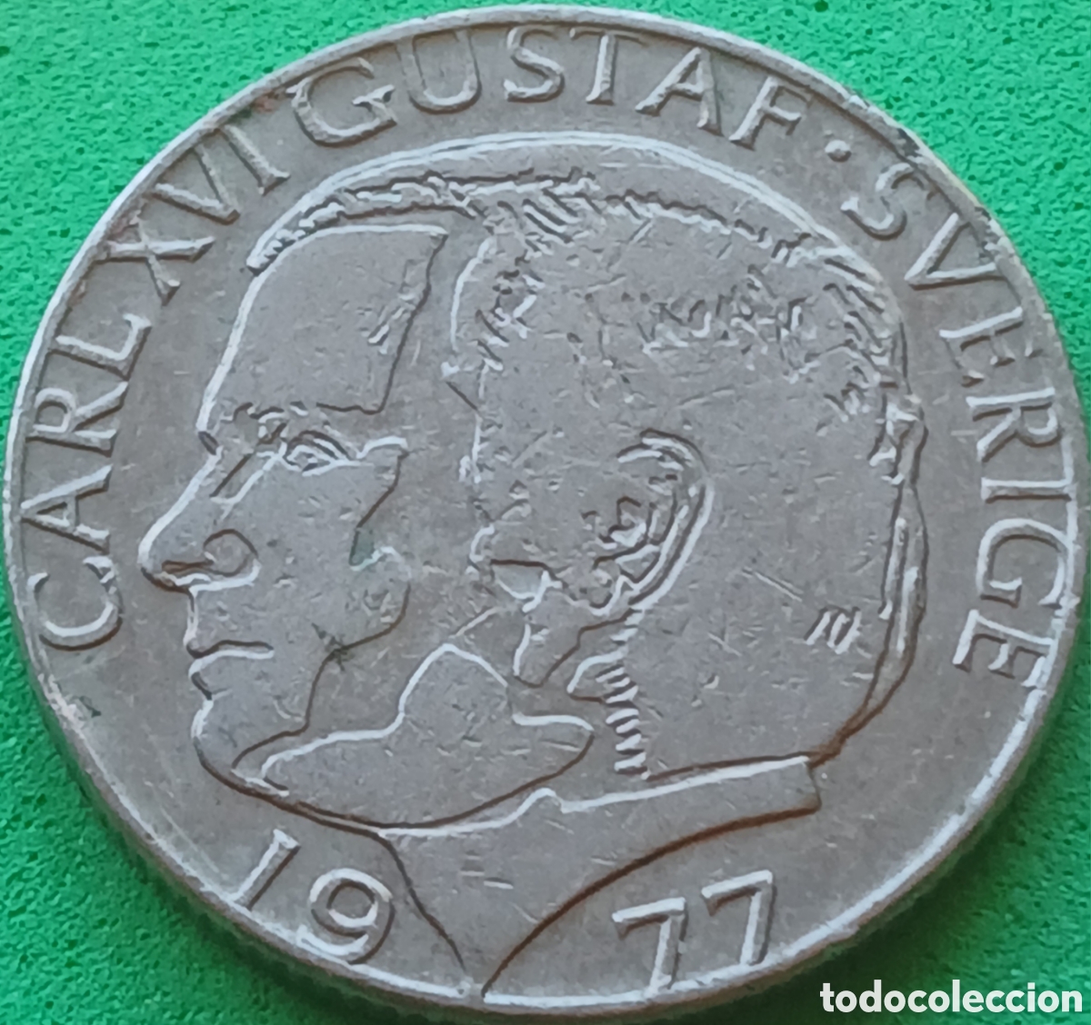Monedas antiguas de Europa: Suecia 1 corona 1977 km#852