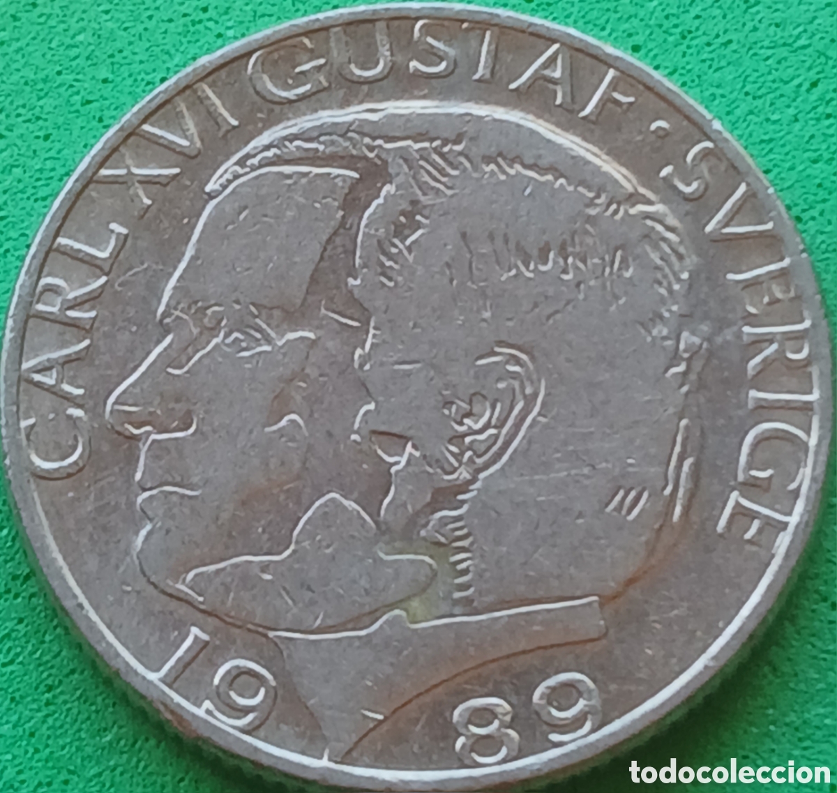 Monedas antiguas de Europa: Suecia 1 corona 1989 km#852a