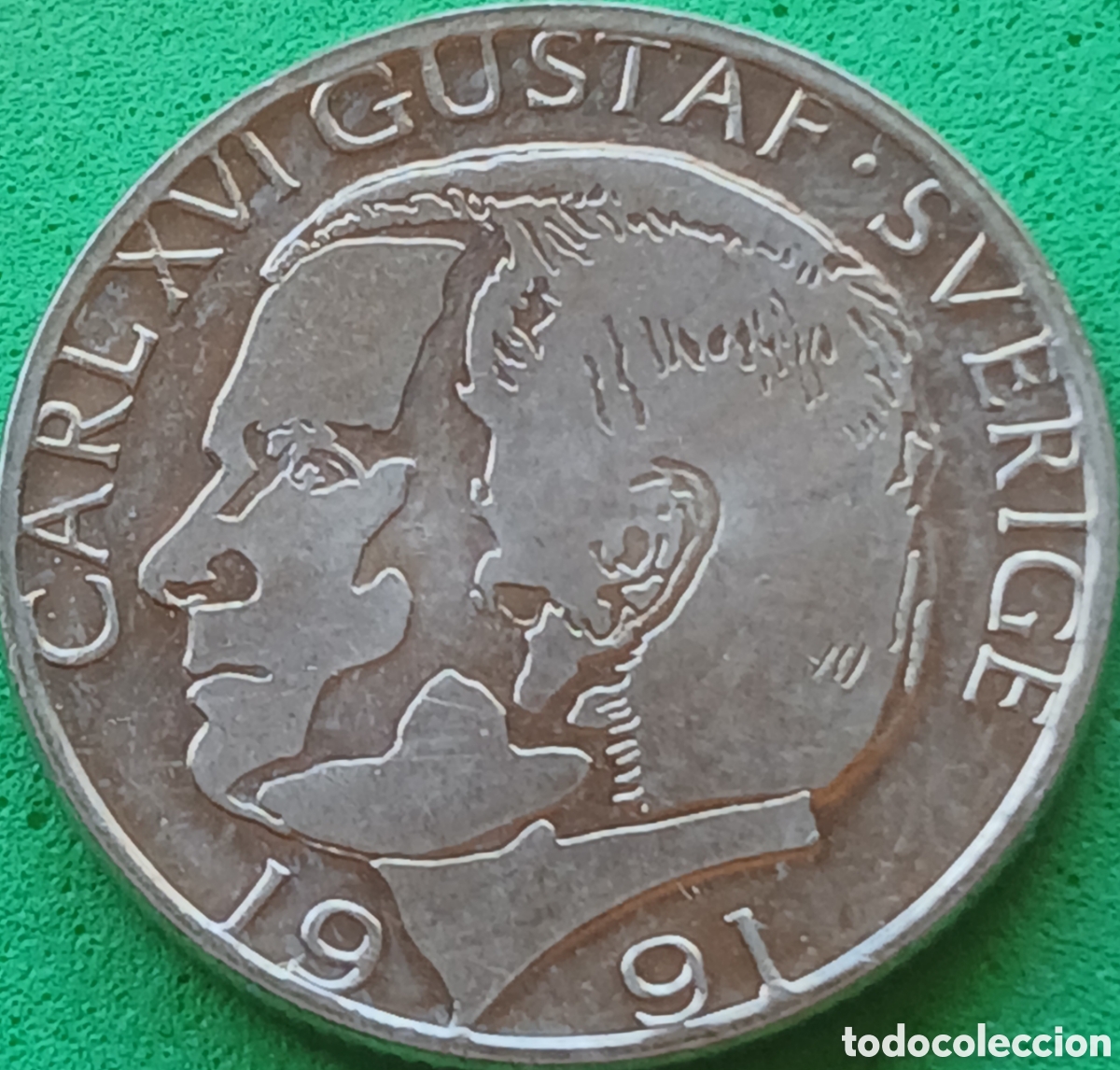 Monedas antiguas de Europa: Suecia 1 corona 1991 km#852a