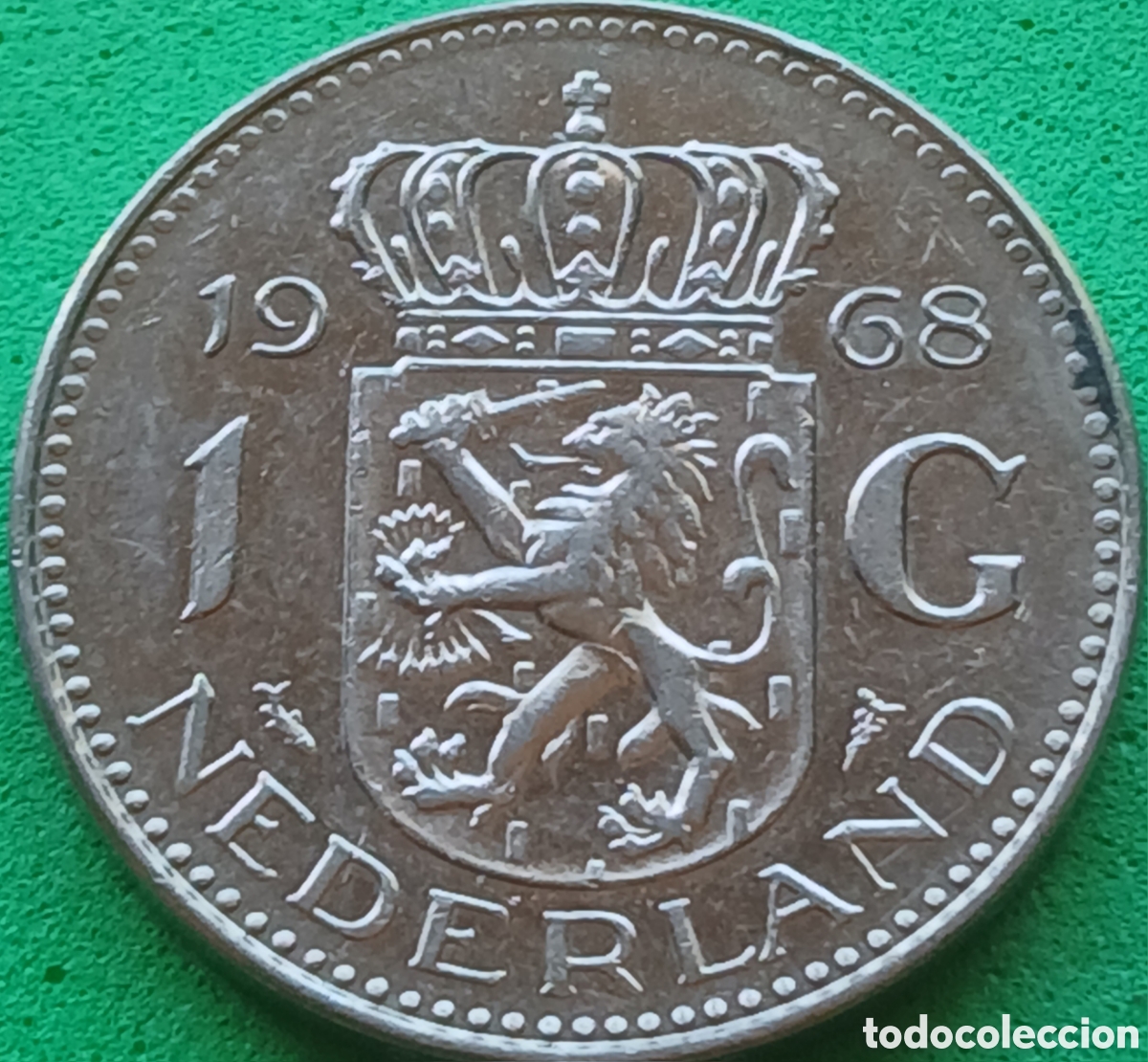 Monedas antiguas de Europa: Pa&iacute;ses Bajos 1 gulden 1968 km#184a