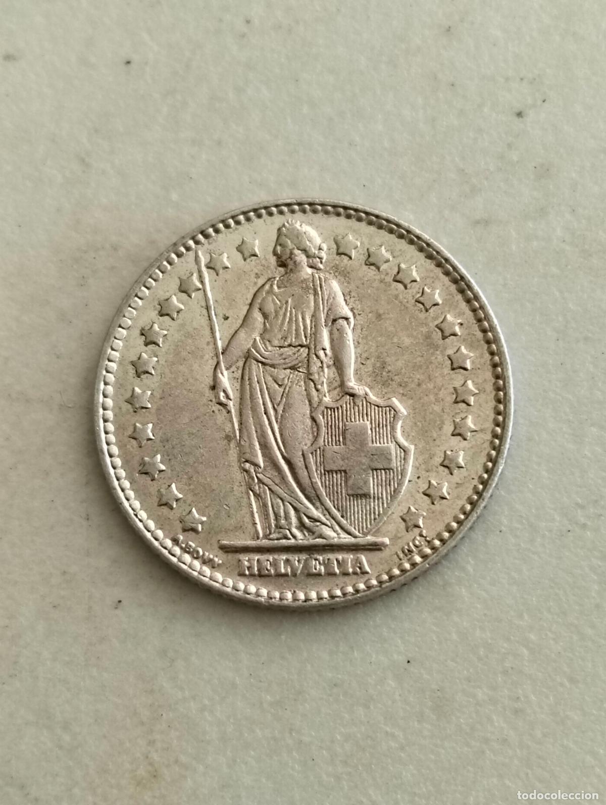 Alte M&uuml;nzen aus Europa: MONEDA DE PLATA, 1 FRANCO SUIZO 1962