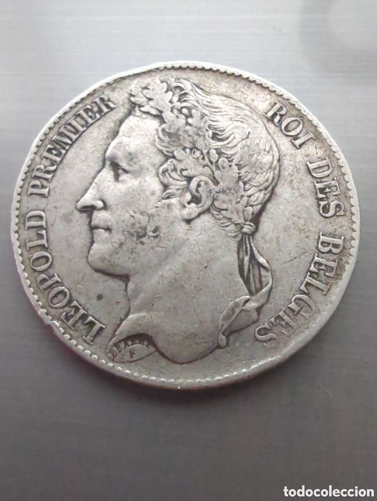 Moedas antigas da Europa: B&eacute;lgica 5 francos 1849 plata