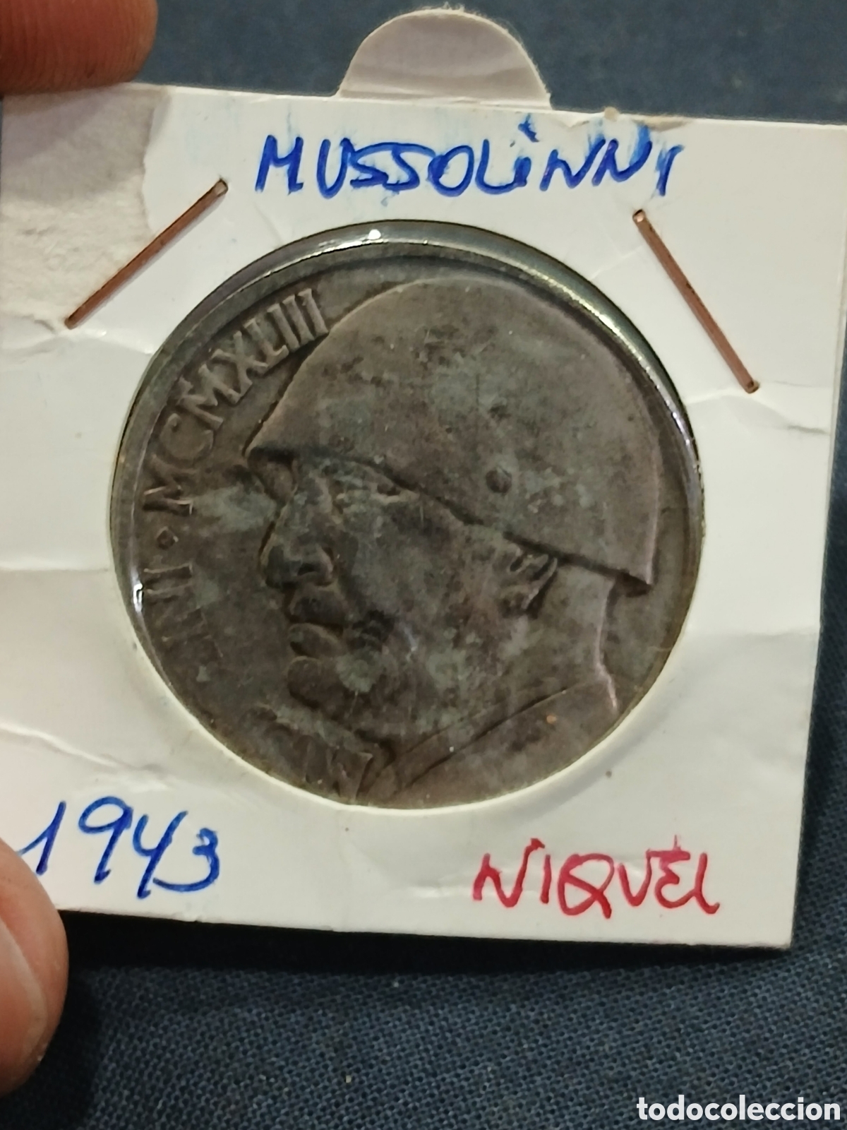 Monedas antiguas de Europa: Moneda 20 Liras Italia Mussolini. (L129)