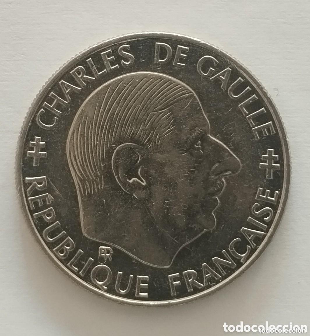 Moedas antigas da Europa: MONEDA DE FRANCIA DE 1 FRANCO 1588- 1988 CONMEMORATIVA (FOTO)