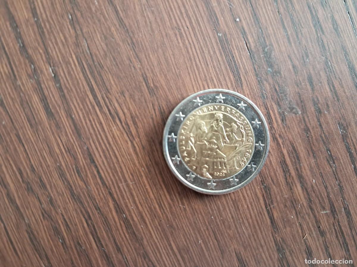 Monedas antiguas de Europa: moneda de 2 euros de Alemania, a&ntilde;o 2024, constituci&oacute;n Pauskirche, ceca J