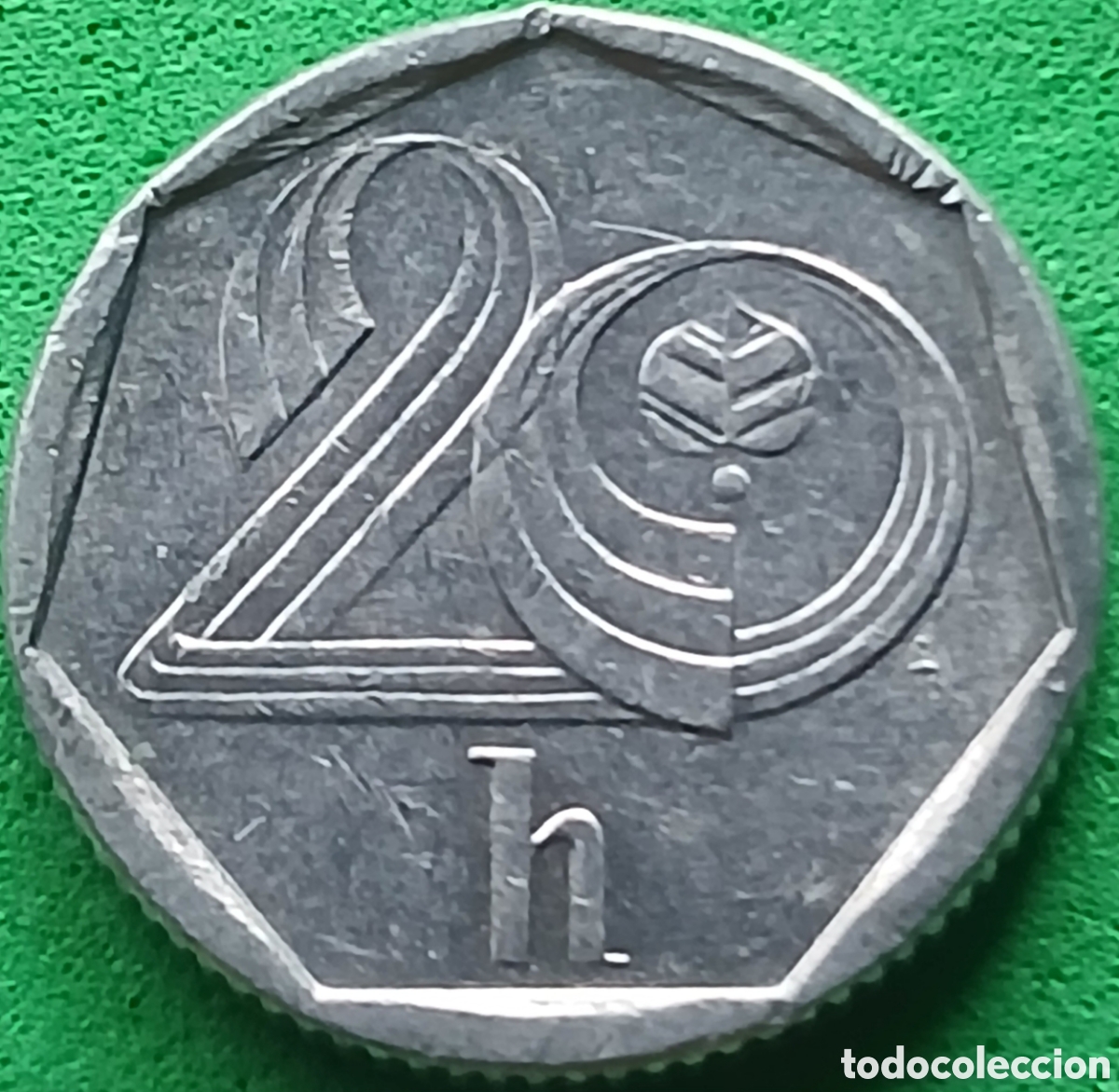 Monedas antiguas de Europa: Rep&uacute;blica Checa 20 hellers 1993 km#2.1 ceca &rdquo;HM&rdquo; ( castillo) - Hamburgo, Alemania