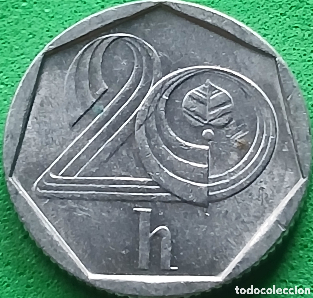 Monedas antiguas de Europa: Rep&uacute;blica Checa 20 hellers 1994 km#2.1 ceca &rdquo;b&rdquo; ( b coronada)- Jablonec nad Nisou, Rep&uacute;blica Checa