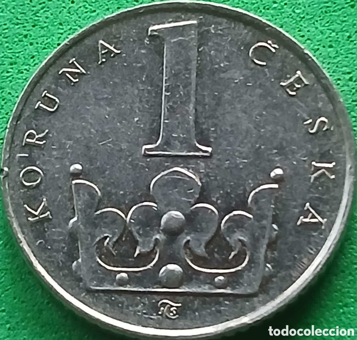 Monedas antiguas de Europa: Rep&uacute;blica Checa 1 corona 1993 km#7