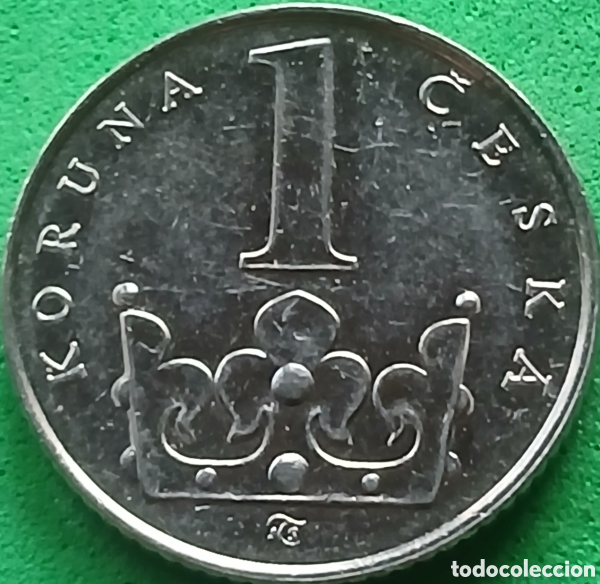 Monedas antiguas de Europa: Rep&uacute;blica Checa 1 corona 1997 km#7