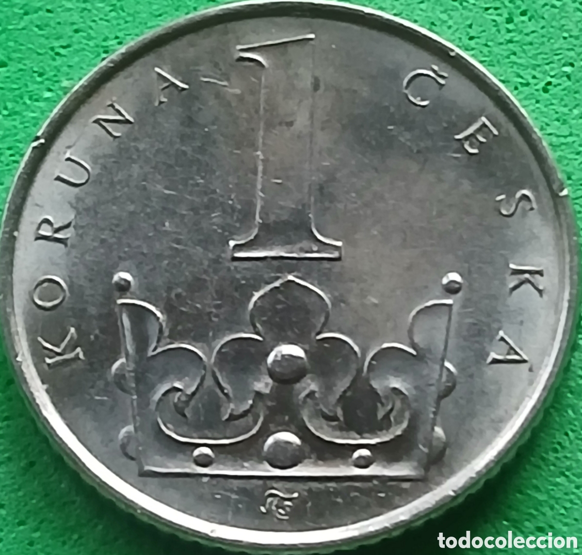 Monedas antiguas de Europa: Rep&uacute;blica Checa 1 corona 2001 km#7