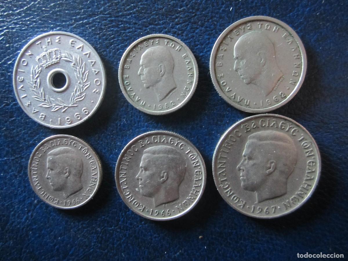 Monedas antiguas de Europa: Reino de Grecia 10 50 50 lepta 1 1 & 2 Dracmas 1962 - 1967