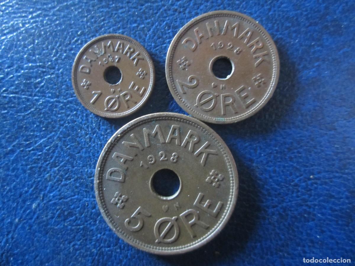 Monedas antiguas de Europa: Dinamarca 1 2 & 5 ore 1927 - 1928