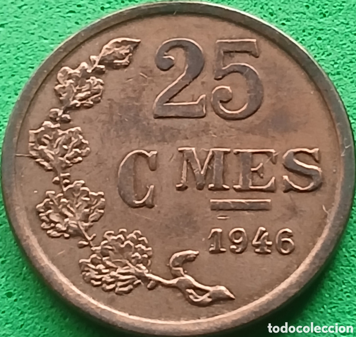 Monedas antiguas de Europa: Luxemburgo 25 c&eacute;ntimos 1946 km#45