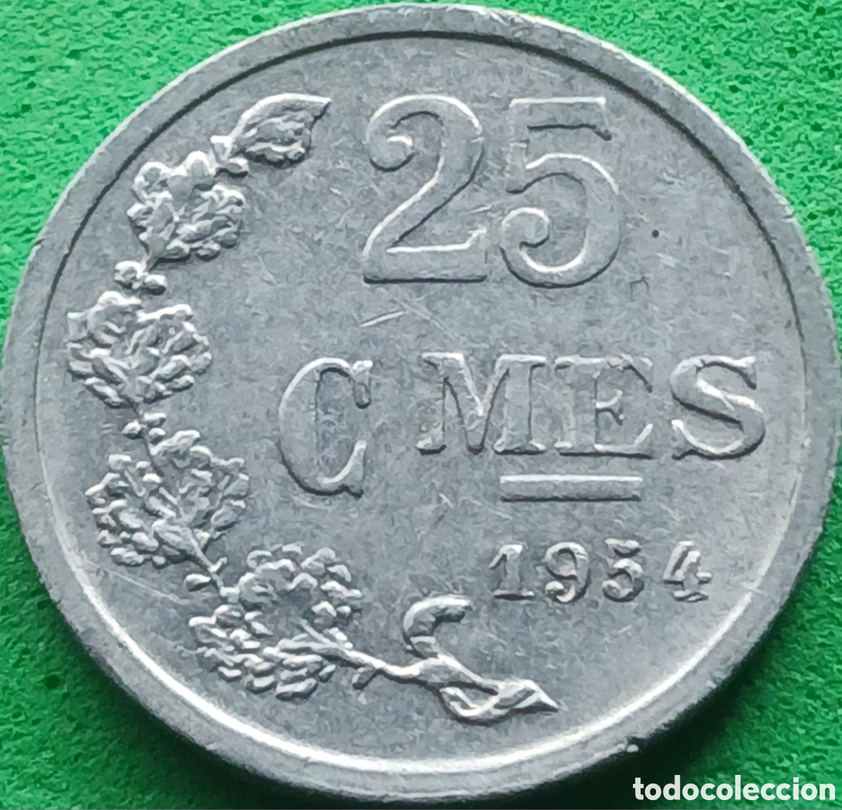 Monedas antiguas de Europa: Luxemburgo 25 c&eacute;ntimos 1954 km#45a