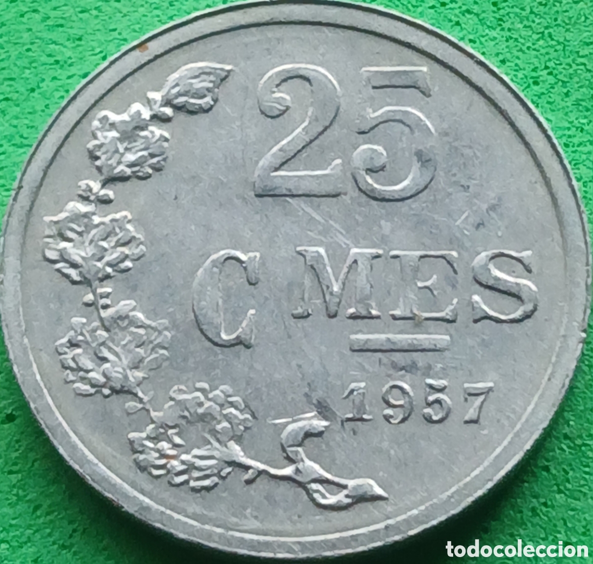 Monedas antiguas de Europa: Luxemburgo 25 c&eacute;ntimos 1957 km#45a