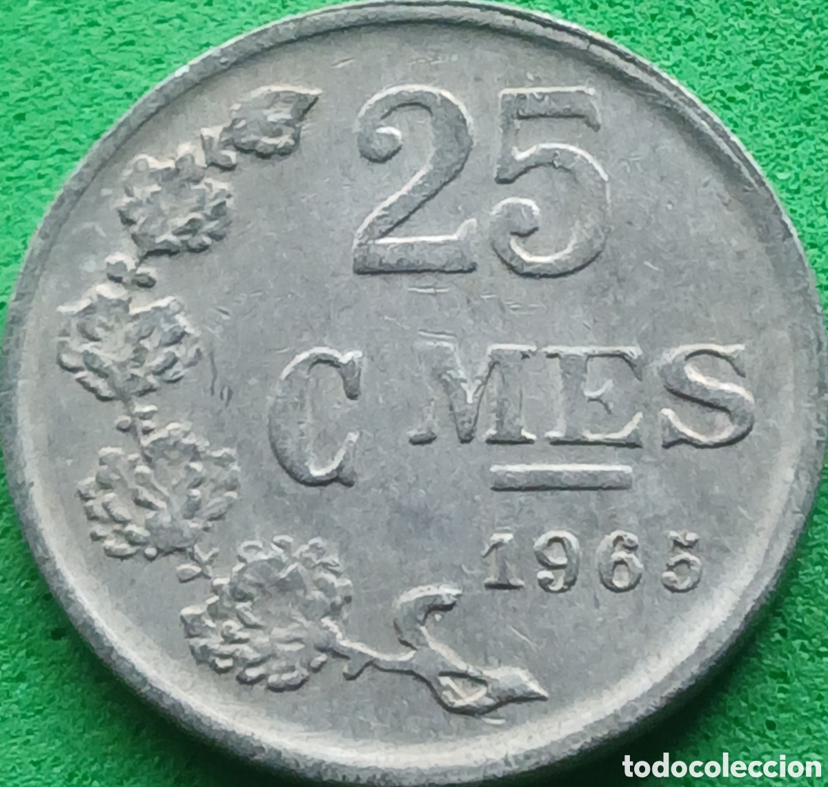 Monedas antiguas de Europa: Luxemburgo 25 c&eacute;ntimos 1965 km#45a