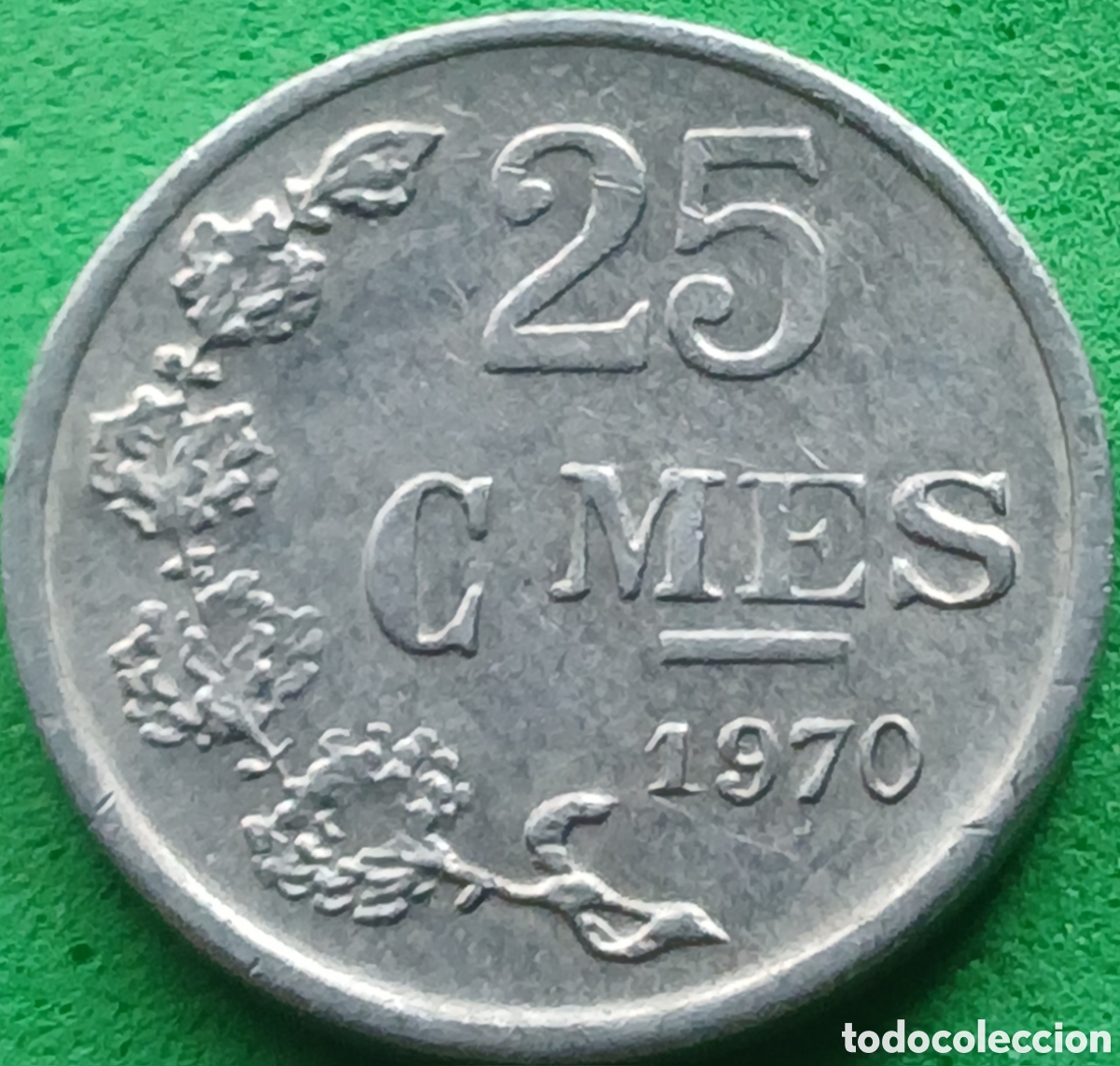 Monedas antiguas de Europa: Luxemburgo 25 c&eacute;ntimos 1970 km#45a