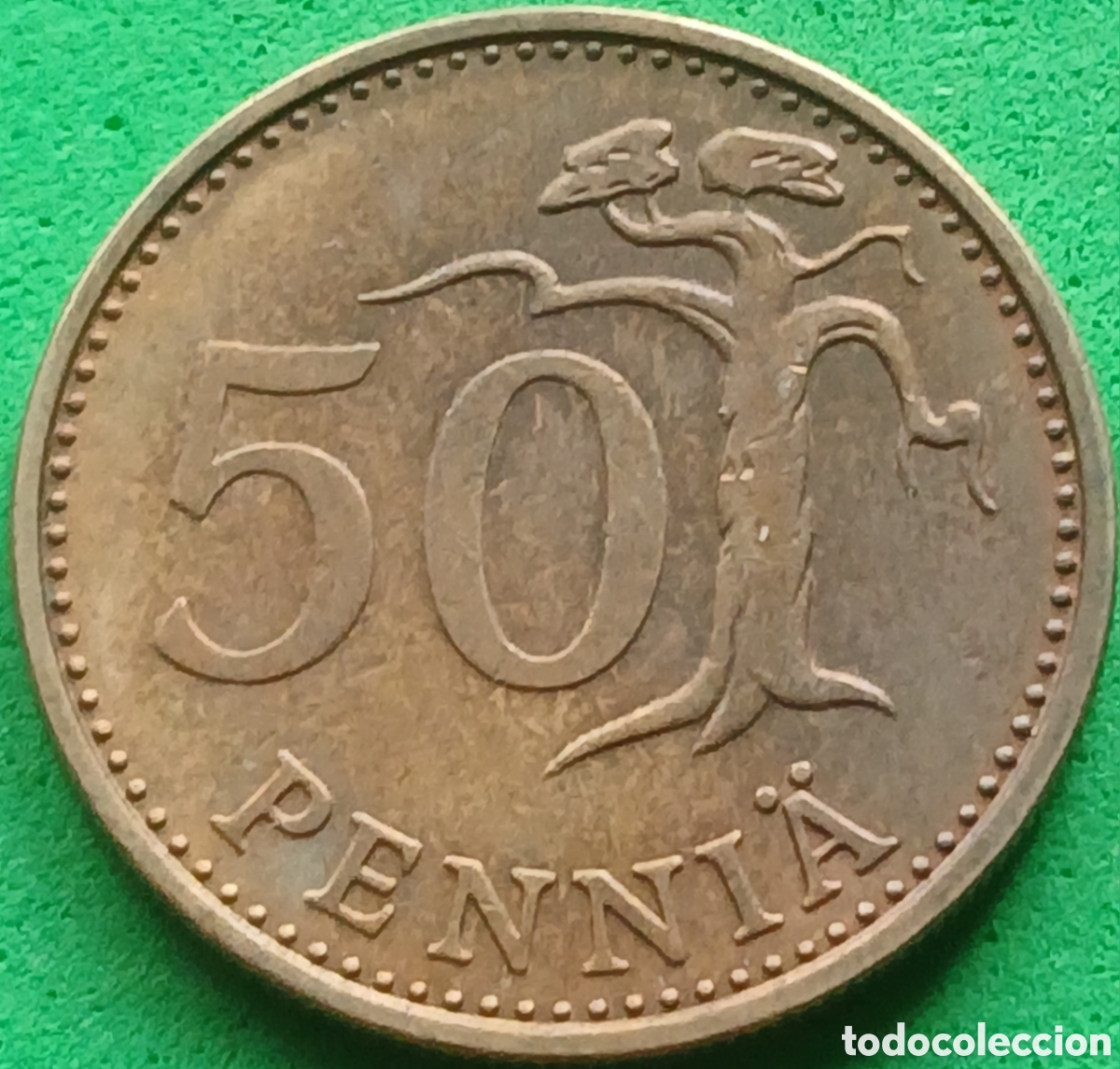 Monedas antiguas de Europa: Finlandia 50 pennia 1969 km#48 poco com&uacute;n
