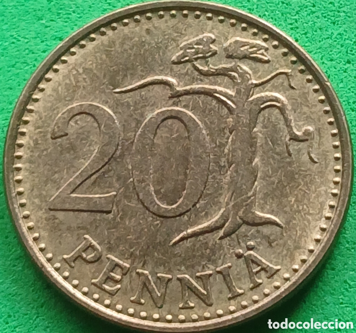 Monedas antiguas de Europa: Finlandia 20 pennia 1969 km#47 ESCASA!