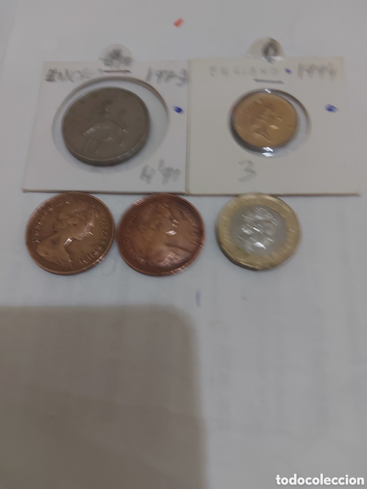 Monedas antiguas de Europa: 5 monedas de Inglaterra - Foto 2